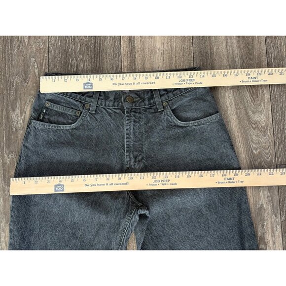 ARMANI EXCHANGE WOMENS DENIM BLACK WASH JEANS BOOTLEG SIZE 8 LONG WESTERN Y2K - Picture 4 of 8